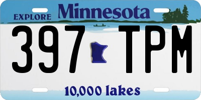 MN license plate 397TPM
