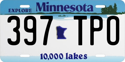 MN license plate 397TPO