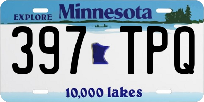 MN license plate 397TPQ