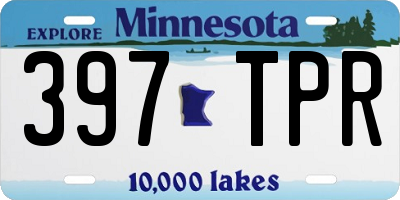 MN license plate 397TPR