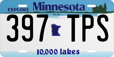 MN license plate 397TPS