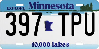 MN license plate 397TPU