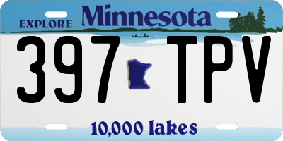 MN license plate 397TPV