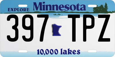 MN license plate 397TPZ