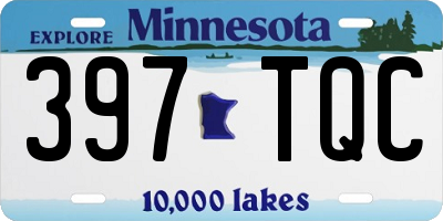 MN license plate 397TQC