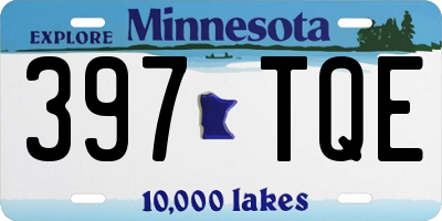 MN license plate 397TQE
