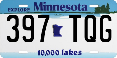 MN license plate 397TQG