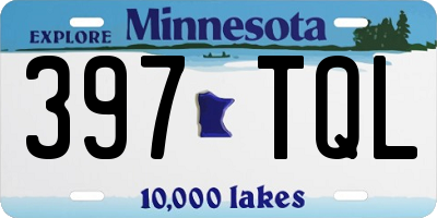 MN license plate 397TQL