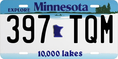 MN license plate 397TQM