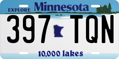 MN license plate 397TQN