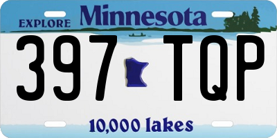 MN license plate 397TQP