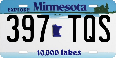 MN license plate 397TQS