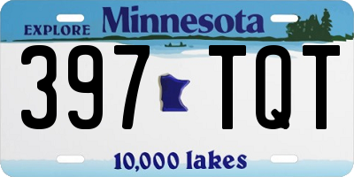 MN license plate 397TQT