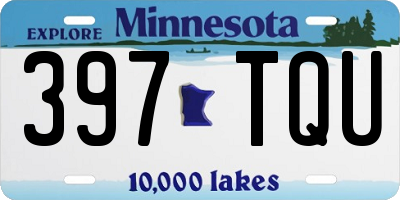 MN license plate 397TQU