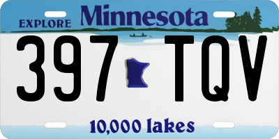 MN license plate 397TQV