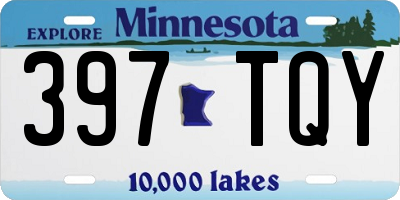 MN license plate 397TQY