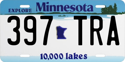 MN license plate 397TRA