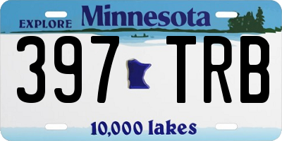 MN license plate 397TRB