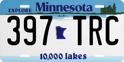 MN license plate 397TRC