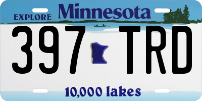 MN license plate 397TRD