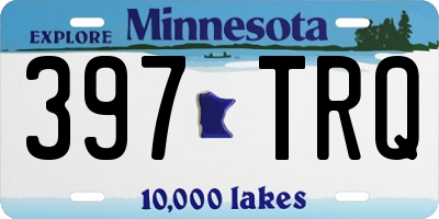MN license plate 397TRQ