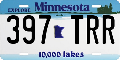 MN license plate 397TRR