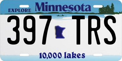 MN license plate 397TRS