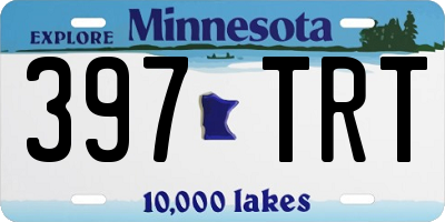 MN license plate 397TRT