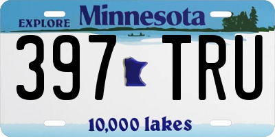 MN license plate 397TRU