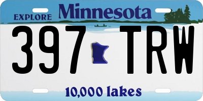 MN license plate 397TRW