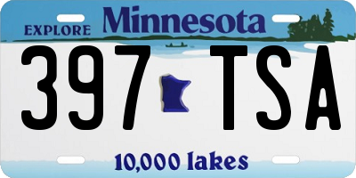 MN license plate 397TSA