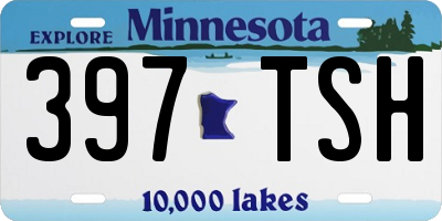 MN license plate 397TSH