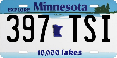 MN license plate 397TSI