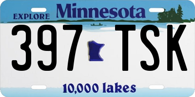 MN license plate 397TSK