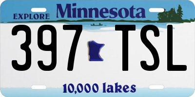 MN license plate 397TSL