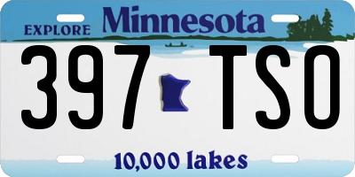 MN license plate 397TSO