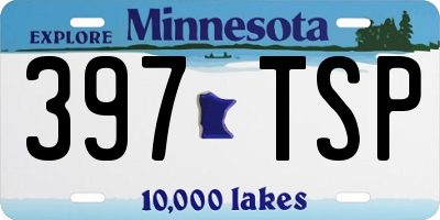 MN license plate 397TSP