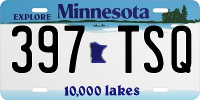 MN license plate 397TSQ