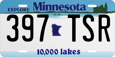 MN license plate 397TSR