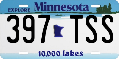 MN license plate 397TSS
