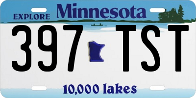 MN license plate 397TST
