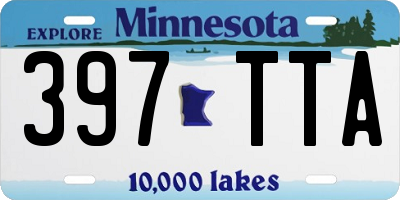 MN license plate 397TTA