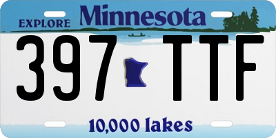 MN license plate 397TTF