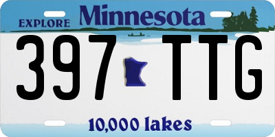 MN license plate 397TTG