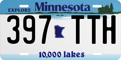MN license plate 397TTH