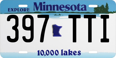 MN license plate 397TTI