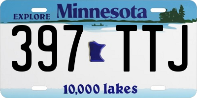 MN license plate 397TTJ