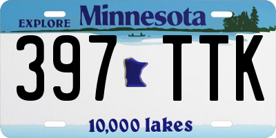 MN license plate 397TTK