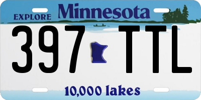 MN license plate 397TTL