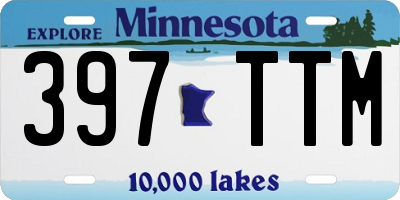 MN license plate 397TTM